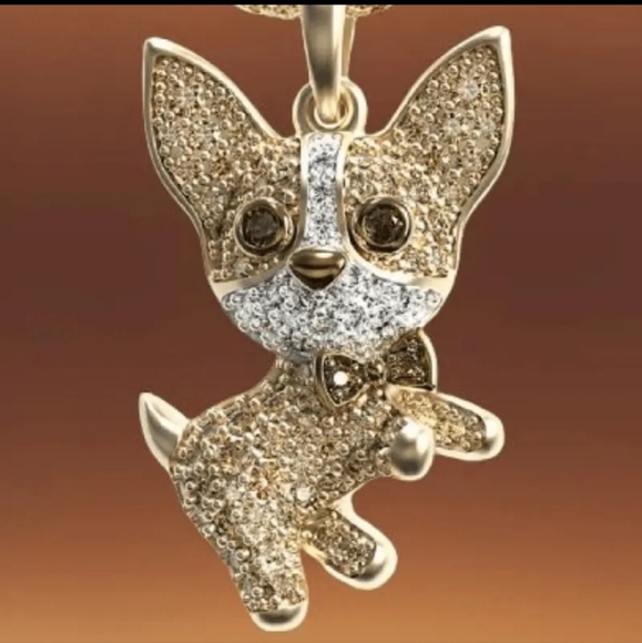 NEW! Rhinestone Chihuahua Keychain/Bag 👜🎒 Charm & Jewelry Pendant 📿~🎁 🐾 🐕 - Picture 3 of 16